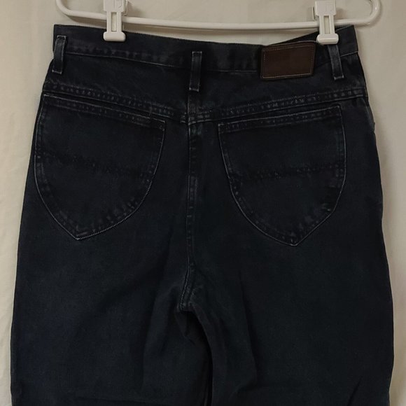 Vtg ST Johns Essentials Sport Women 14 Black Hight Waist MOM Tapered Jeans 32x30 - Picture 7 of 12